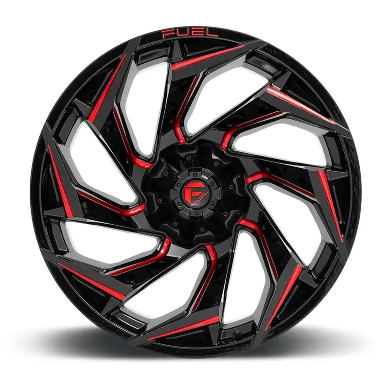 Fuel D754 Reaction Utv Wheel - Gloss Black Milled With Red Tint 1