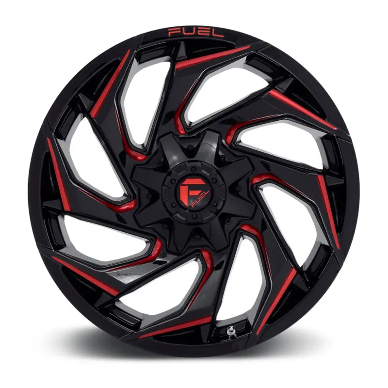 Fuel D754 Reaction Utv Wheel - Gloss Black Milled With Red Tint 2