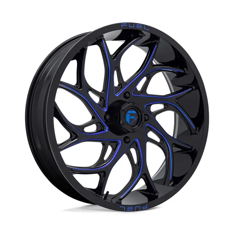 Fuel D778 Runner Utv Wheel Gloss Black Milled Candy Blue 1