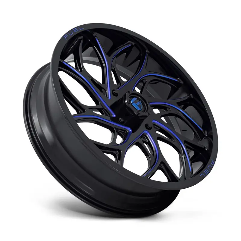 Fuel D778 Runner Utv Wheel Gloss Black Milled Candy Blue 2