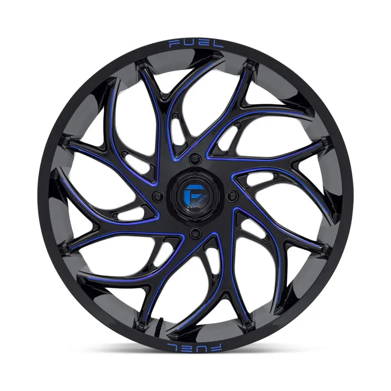 Fuel D778 Runner Utv Wheel Gloss Black Milled Candy Blue 3
