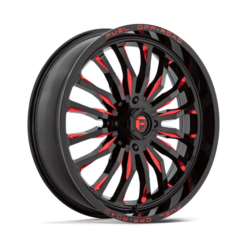 Fuel D822 Arc Utv Wheel Gloss Black Milled Red 1