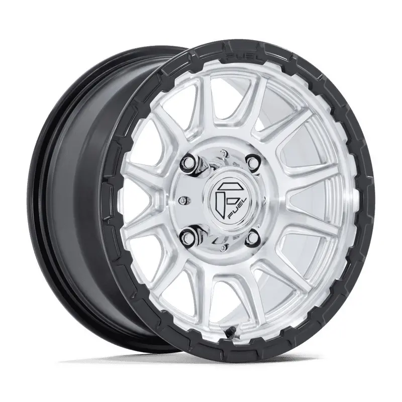 Fuel Piston Utv Wheels - Hyper Silver Mach-Fc M-Blk Lip 1