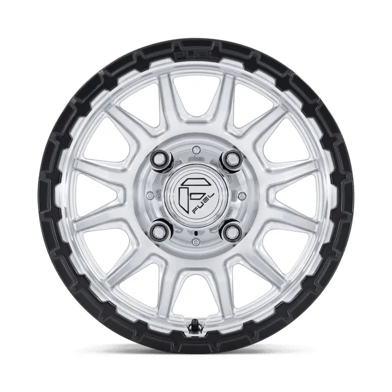 Fuel Piston Utv Wheels - Hyper Silver Mach-Fc M-Blk Lip 3