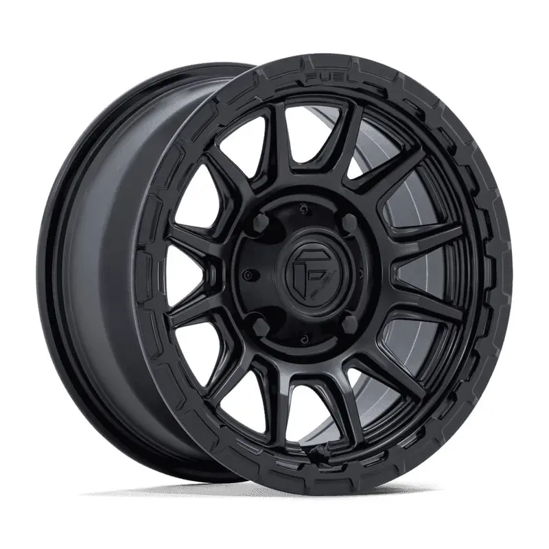 Fuel Piston Utv Wheels - Matte Black W/ Gloss Black Lip 1