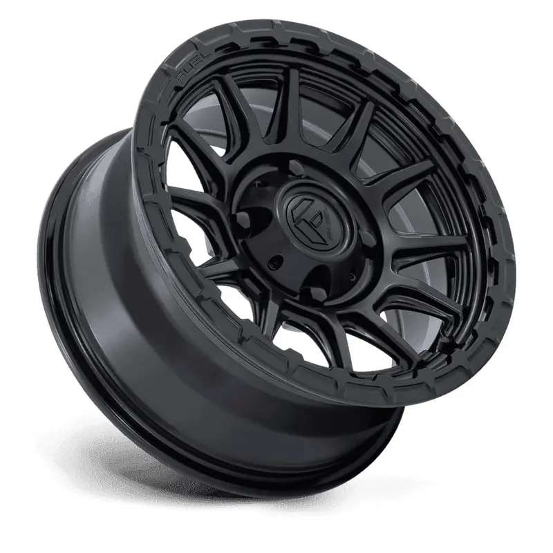 Fuel Piston Utv Wheels - Matte Black W/ Gloss Black Lip 2