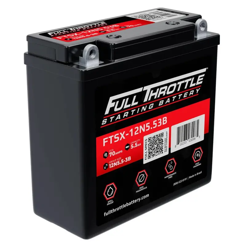 Full Throttle Starting Series High Performance Agm Battery - Ftsx-12N5-53B 1