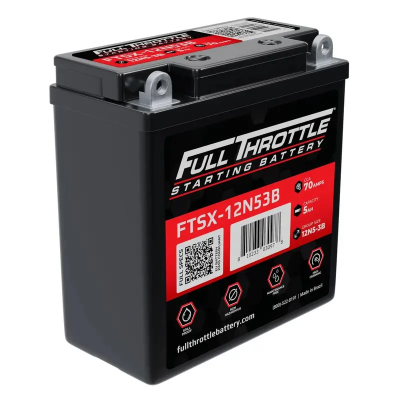 Full Throttle Starting Series High Performance Agm Battery - Ftsx-12N53b 1