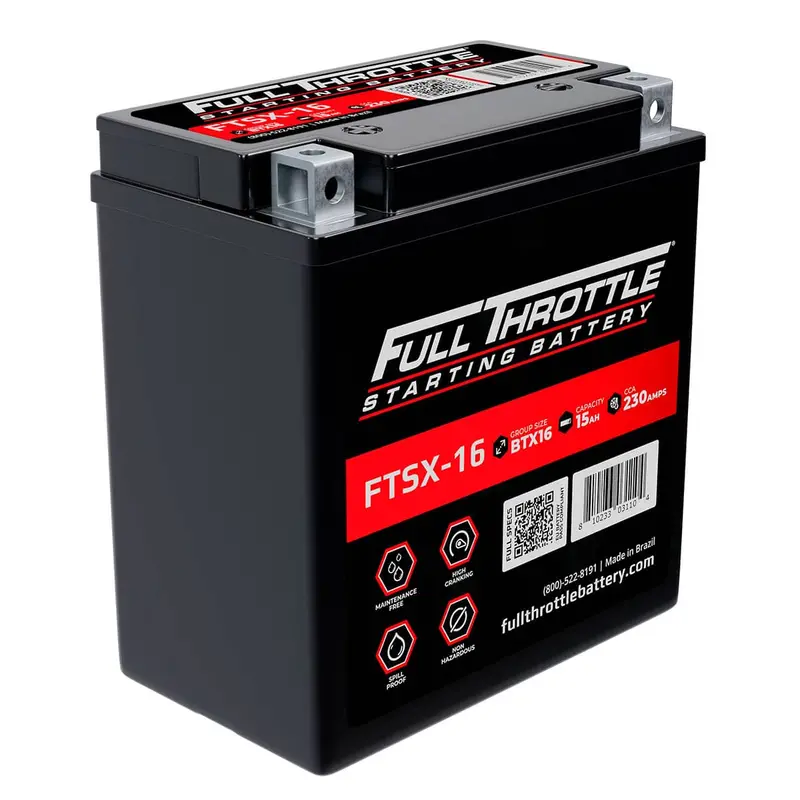 Full Throttle Starting Series High Performance Agm Battery - Ftsx-16 1