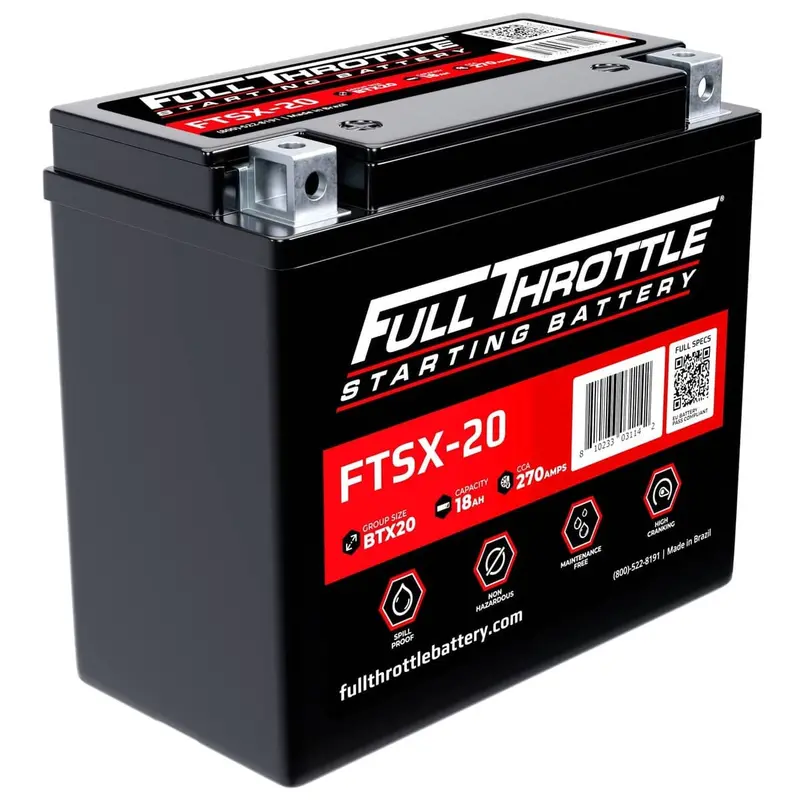 Full Throttle Starting Series High Performance Agm Battery - Ftsx-20 1