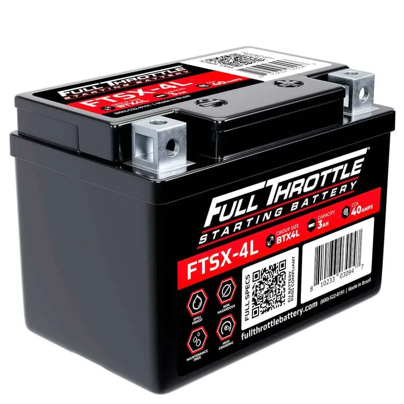 Full Throttle Starting Series High-Performance Agm Battery - Ftsx-4L 1