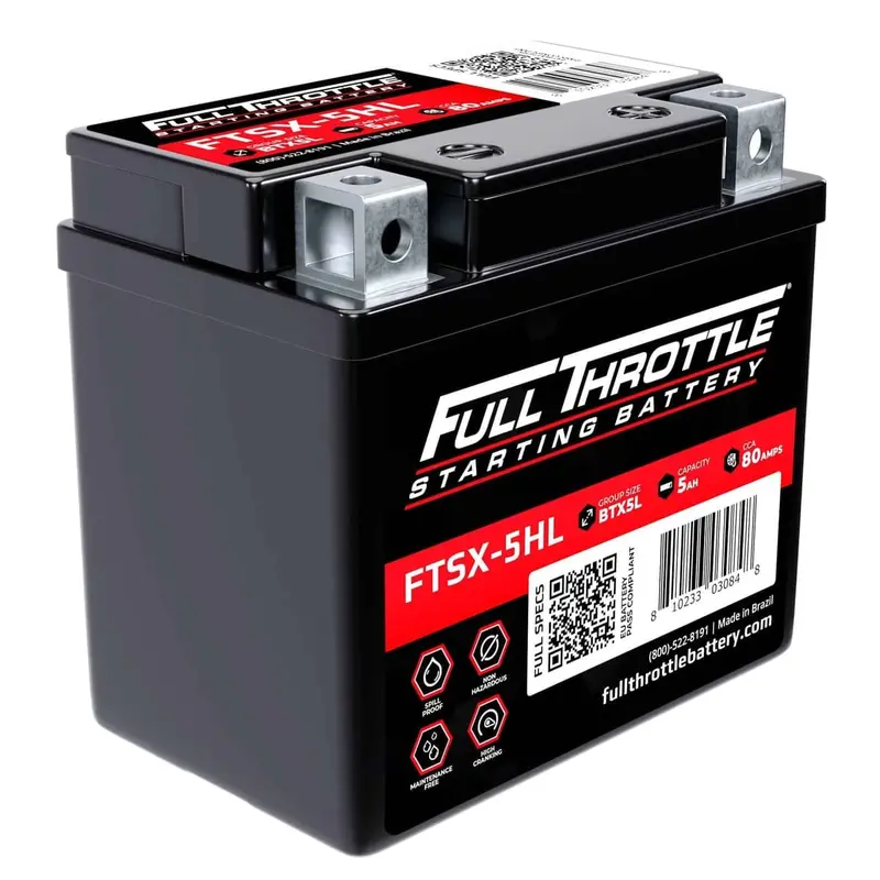 Full Throttle Starting Series High-Performance Agm Battery - Ftsx-5Hl 1