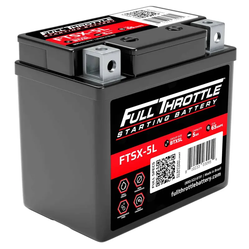 Full Throttle Starting Series High-Performance Agm Battery - Ftsx-5L 1