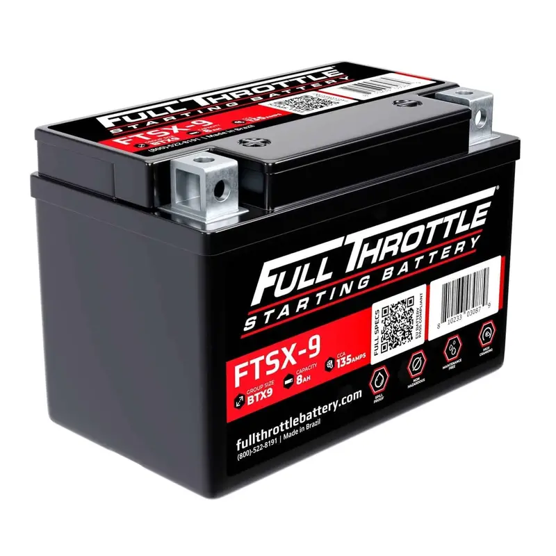 Full Throttle Starting Series High-Performance Agm Battery - Ftsx-9 1