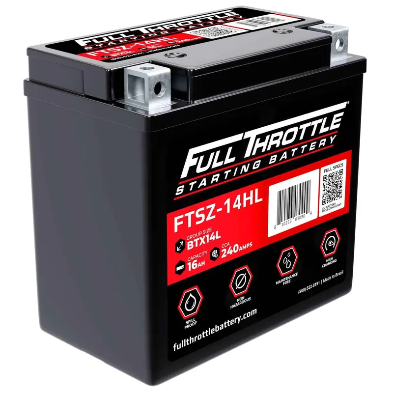 Full Throttle Starting Series High Performance Agm Battery - Ftsz-14Hl 1