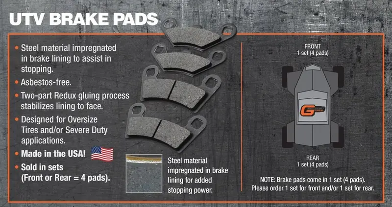 Gboost Technology Kawasaki Krx Front Brake Pad Kit 2