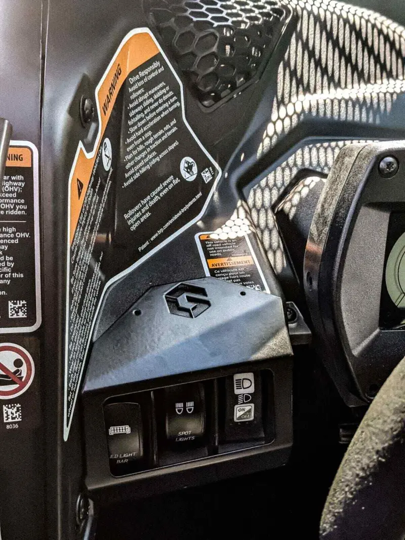 Geiser Performance Can-Am Maverick X3 Switch Pro Dash Mount Bracket 3