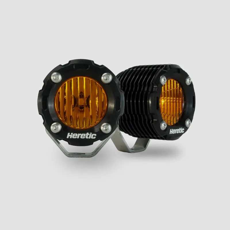 Heretic Studio Ba-1R Amber Led Pod Light - Pair 2