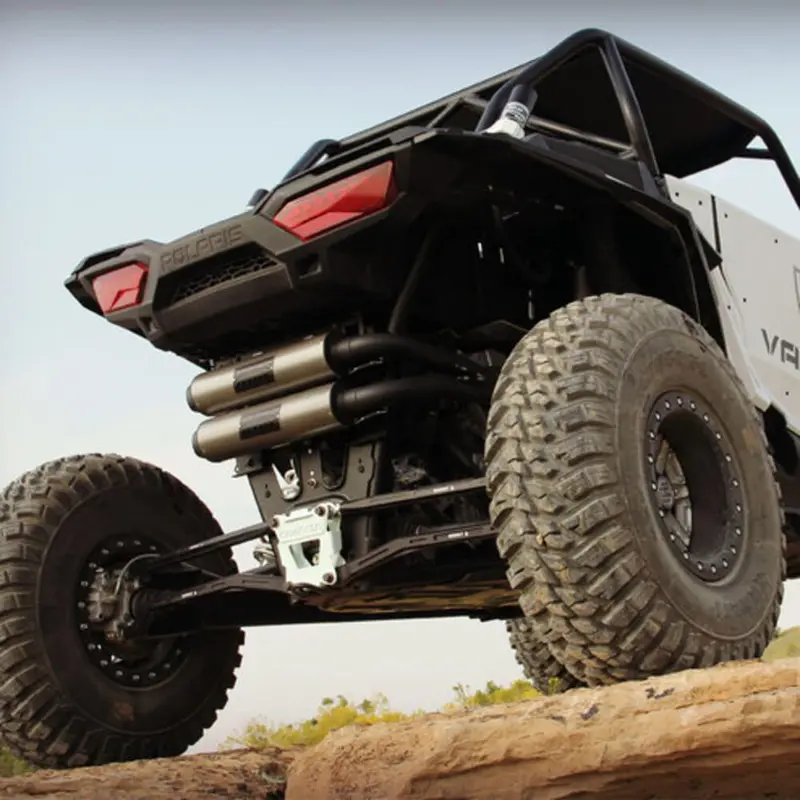 Hmf '14 Polaris Rzr Xp 1000 Performance Dual Full Exhaust Systems - Blackout 2