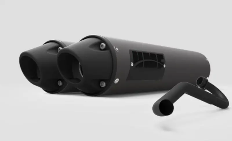 Hmf '14 Polaris Rzr Xp 1000 Performance Dual Full Exhaust Systems - Blackout 5
