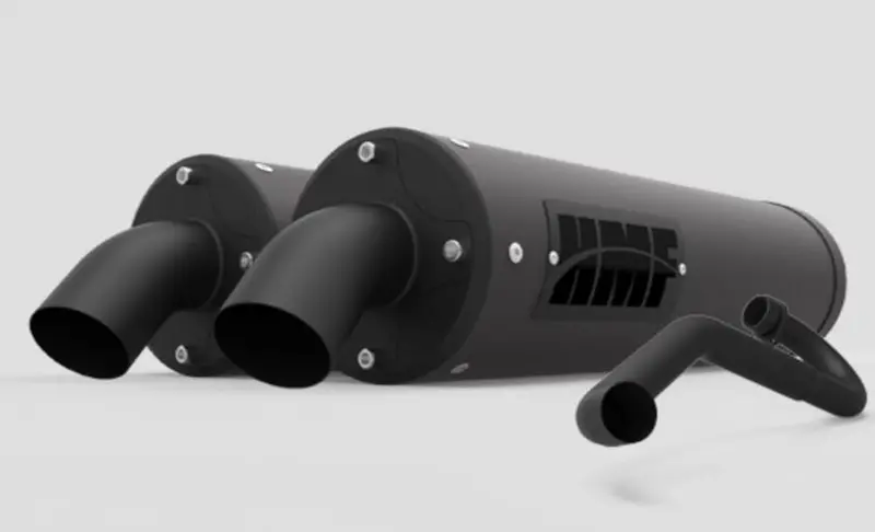 Hmf '14 Polaris Rzr Xp 1000 Titan-Xl Dual Full Exhaust Systems - Blackout 2