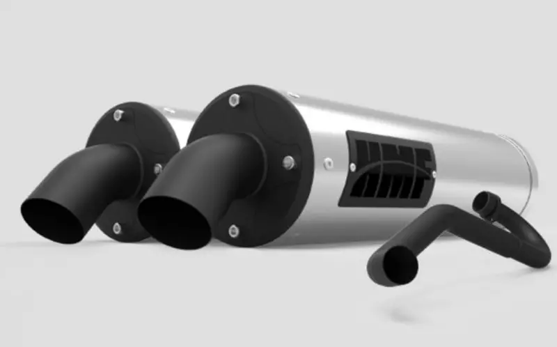 Hmf ’15-’22 Polaris General Titan-Xl Dual Full Exhaust Systems - Blackout 1