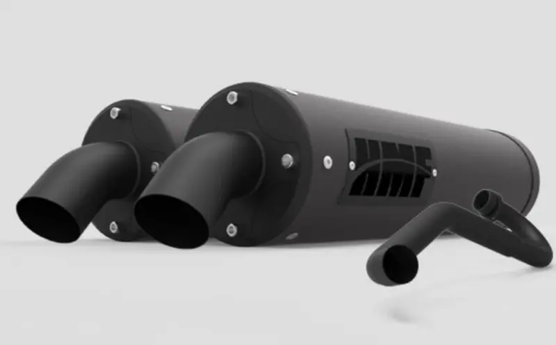 Hmf '15-'23 Polaris Rzr Xp 1000 Titan-Qs Dual Full Exhaust Systems - Blackout 2