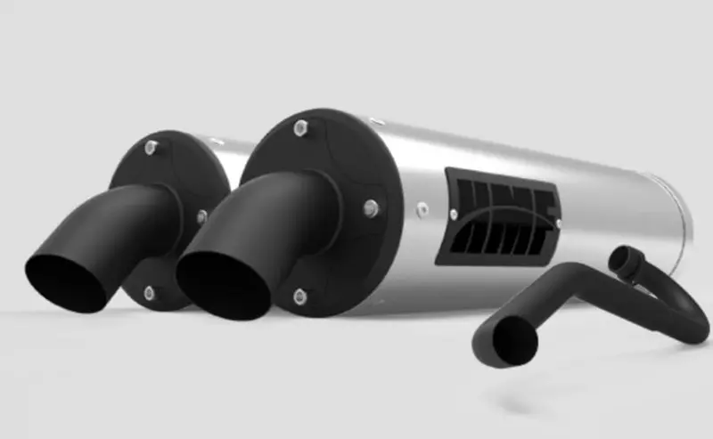 Hmf '15-'23 Polaris Rzr Xp 1000 Titan-Qs Dual Full Exhaust Systems - Blackout 2
