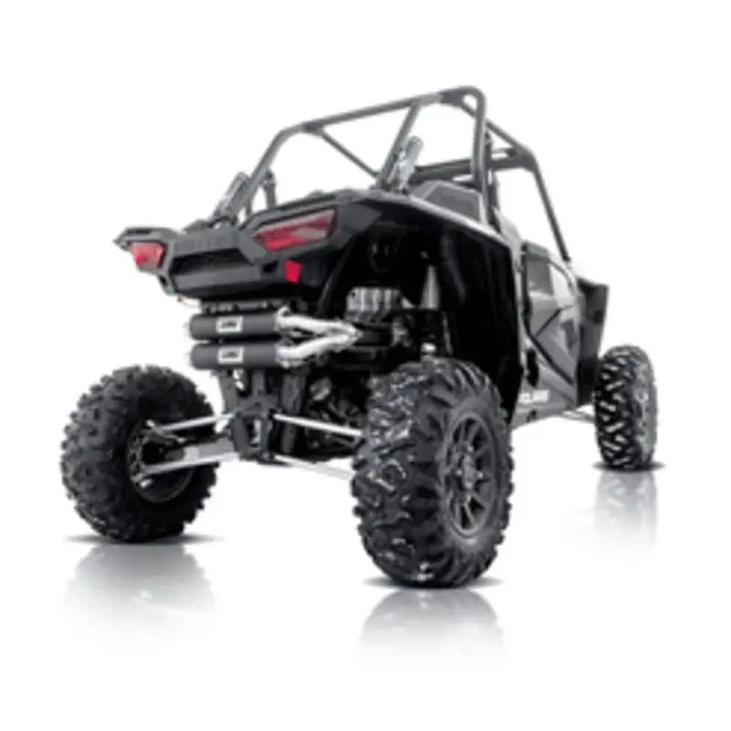 Hmf '16-'21 Polaris Rzr Xp 4 Turbo Performance Series Dual Slip On Exhaust Systems - Blackout 2