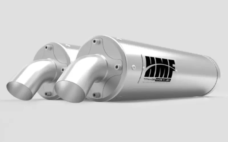 Hmf '16-'21 Polaris Rzr Xp Turbo/Turbo S Titan-Qs Dual Slip-On Exhaust Systems 1