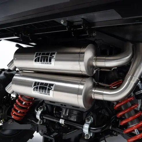 Hmf '16-'23 Polaris General Titan-Qs Dual Full Exhaust Systems - Blackout 2