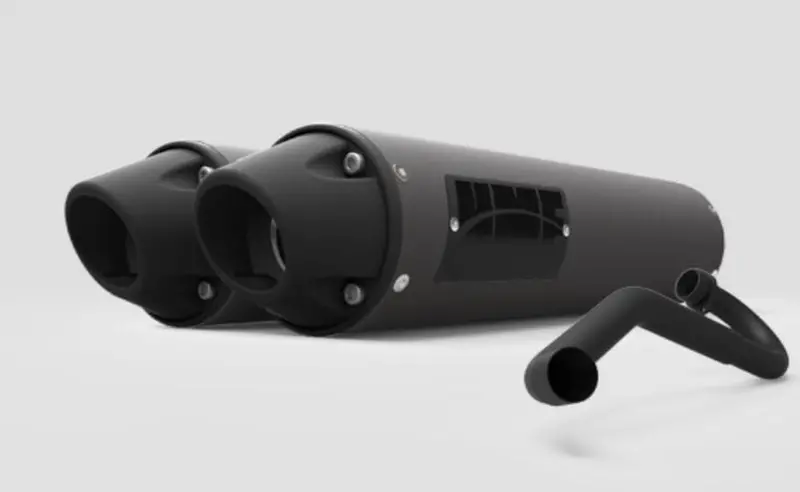 Hmf '17-'22 Can-Am Maverick X3 Performance Dual Full (Turbo Back) Exhaust Systems - Blackout 3
