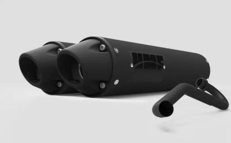 Hmf '17-'22 Can-Am Maverick X3 Performance Dual Full (Turbo Back) Exhaust Systems - Blackout 3