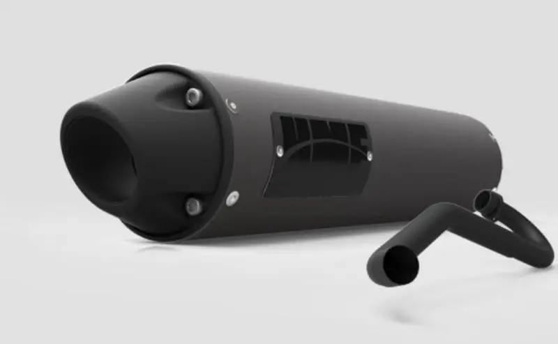 Hmf '18-'22 Polaris Rzr Rs1 Performance Series Big Core Full Exhaust Systems - Blackout 3