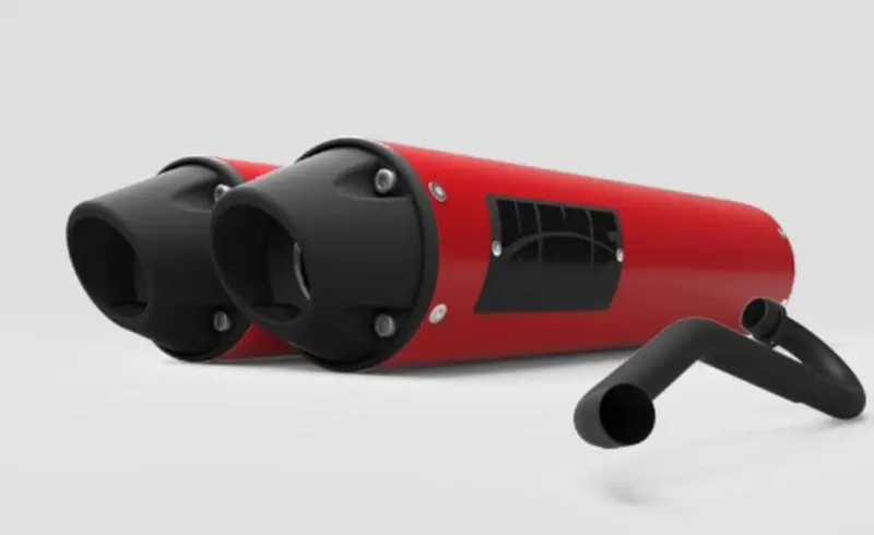 Hmf '18-'22 Polaris Rzr Rs1 Performance Series Dual Full Exhaust Systems - Blackout 3