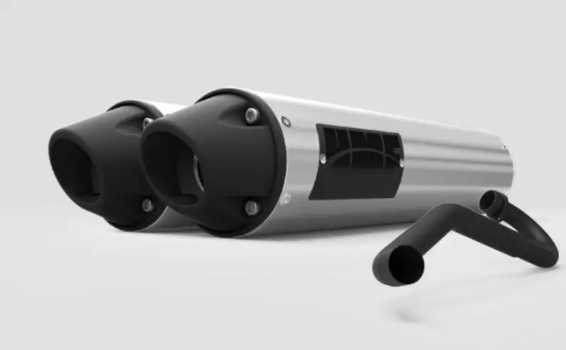 Hmf Can-Am Maverick Performance Dual 3/4 Exhaust System - Blackout 2
