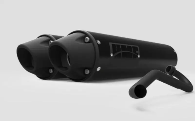 Hmf Can-Am Maverick Performance Dual 3/4 Exhaust System - Blackout 3