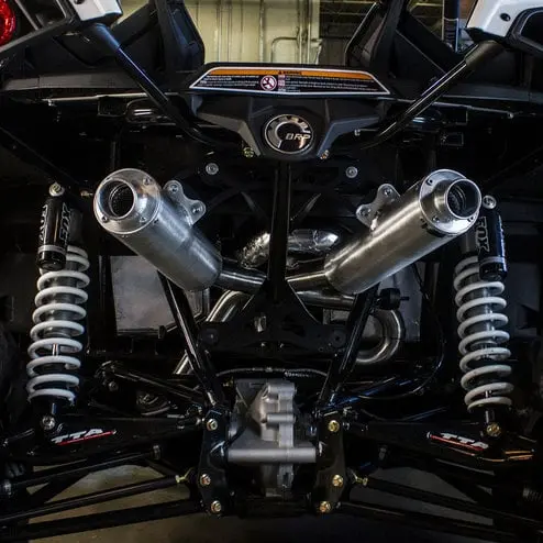 Hmf Can-Am Maverick Performance Dual 3/4 Exhaust System - Blackout 5