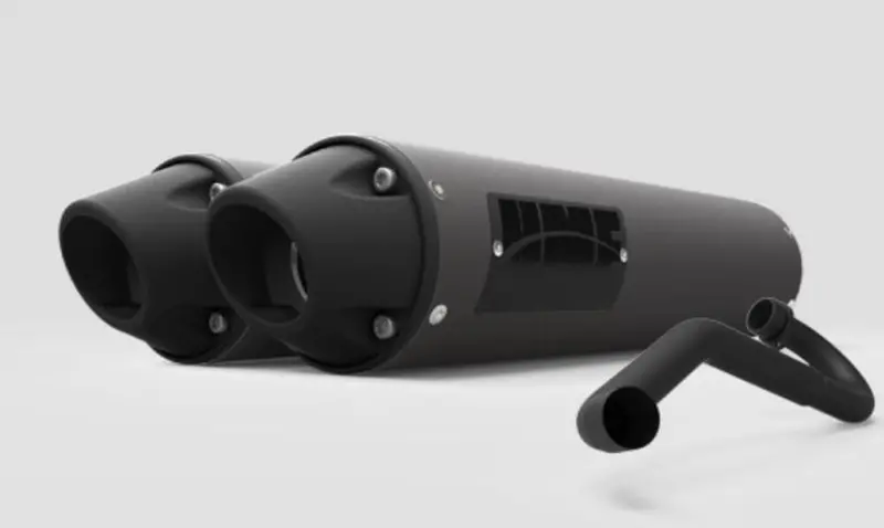 Hmf Can-Am Maverick Performance Dual 3/4 Exhaust System - Blackout 7