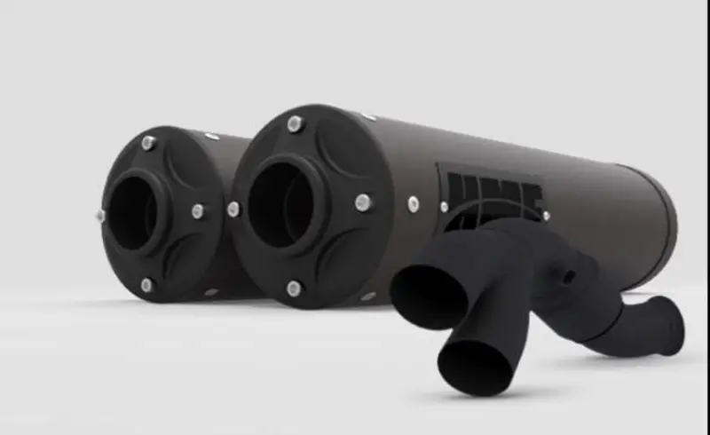 Hmf Can-Am Maverick R Big Core Dual Turbo Back Exhaust Systems - Blackout 3