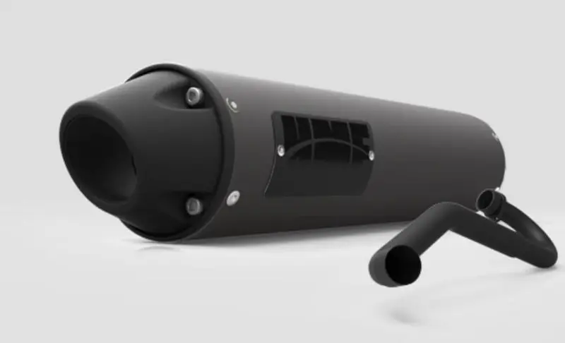 Hmf Can-Am Maverick Turbo Performance Big Core 3/4 Exhaust System - Blackout 7
