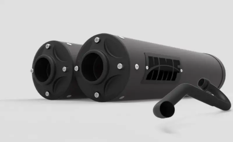 Hmf Can-Am Maverick X3 Titan-Qs Dual Full (Turbo Back) Exhaust Systems - Blackout 2