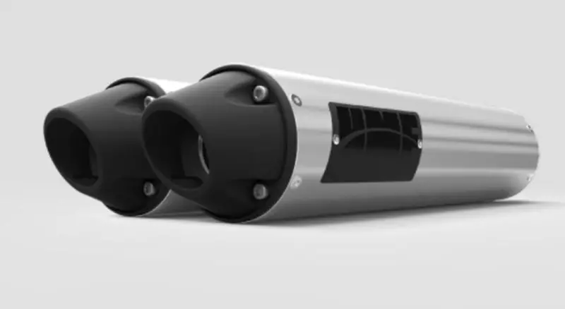 Hmf Can-Am Maverick Xds Turbo Performance Dual Slip On Exhaust Systems - Blackout 1