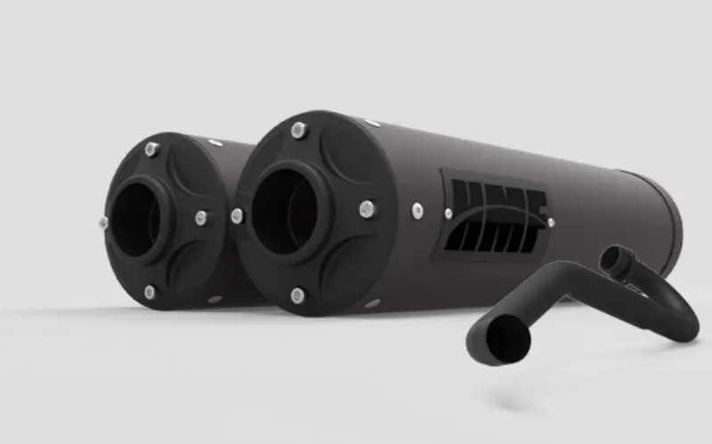 Hmf Can-Am Maverick Xds Turbo Titan Dual 3/4 Exhaust System - Blackout 2