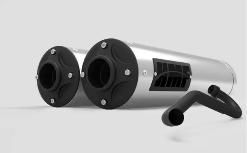 Hmf Can-Am Maverick Xds Turbo Titan Dual 3/4 Exhaust System - Blackout 2