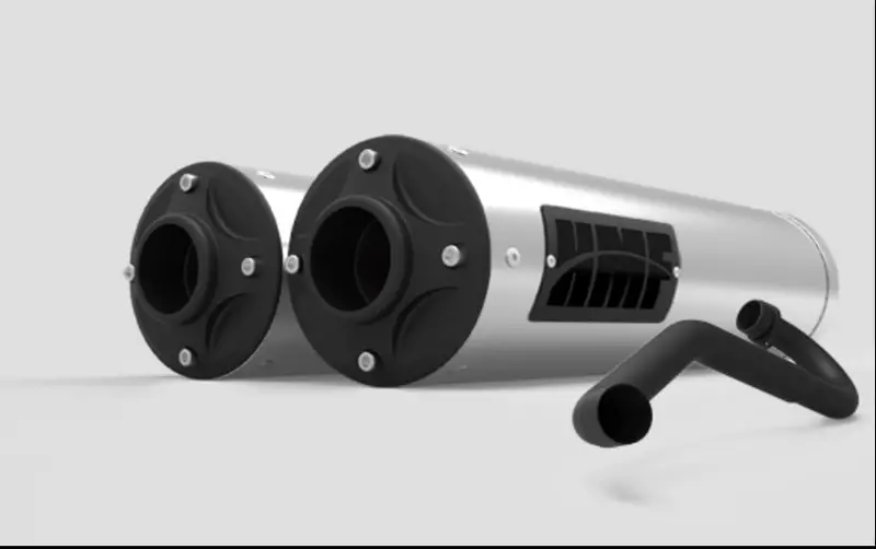 Hmf Can-Am Maverick Xds Turbo Titan Dual 3/4 Exhaust System - Blackout 4