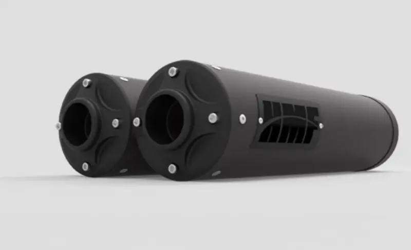 Hmf Can-Am Maverick Xds Turbo Titan-Qs Dual Slip On Exhaust System - Blackout 2