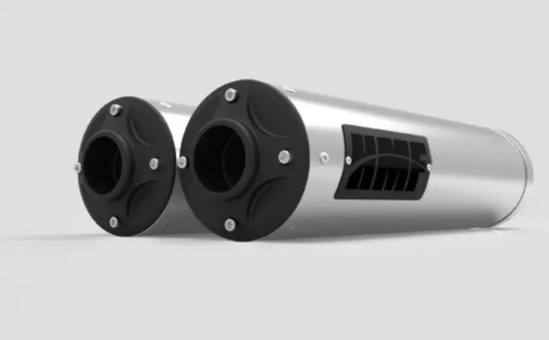 Hmf Can-Am Maverick Xds Turbo Titan-Qs Dual Slip On Exhaust System - Blackout 2