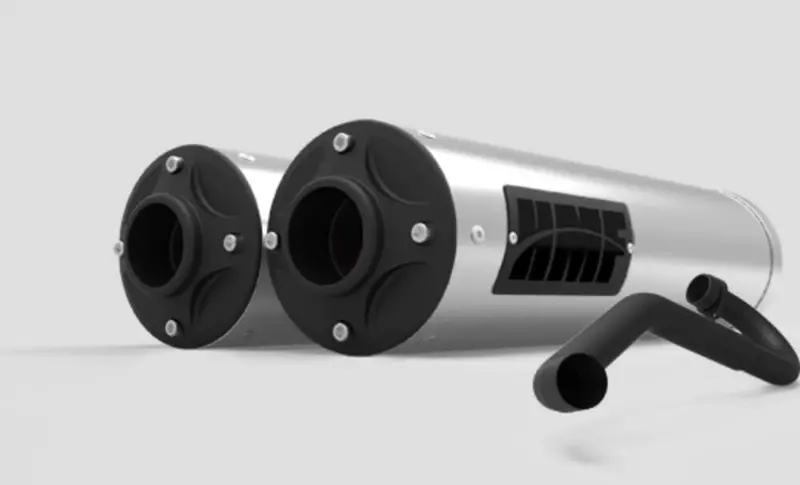 Hmf Can-Am Maverick Xds Turbo Titan-Qs Dull Full Exhaust Systems - Blackout 1