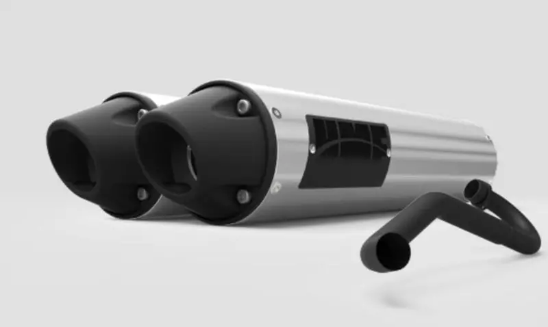 Hmf Polaris General Performance Series Dual Full Exhaust System - Blackout 2
